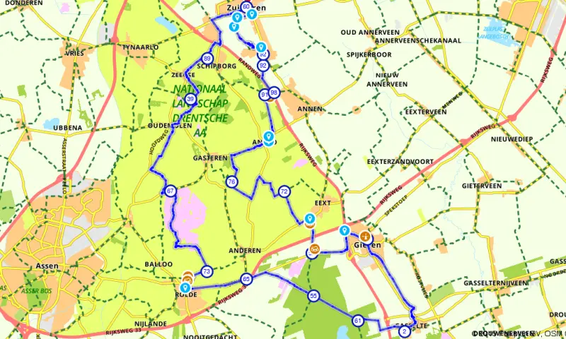 Route in Drenthe