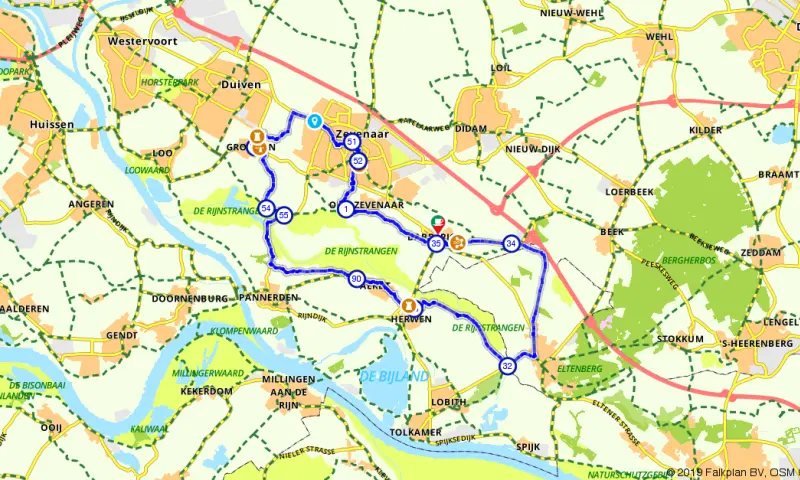 Route in Gelderland