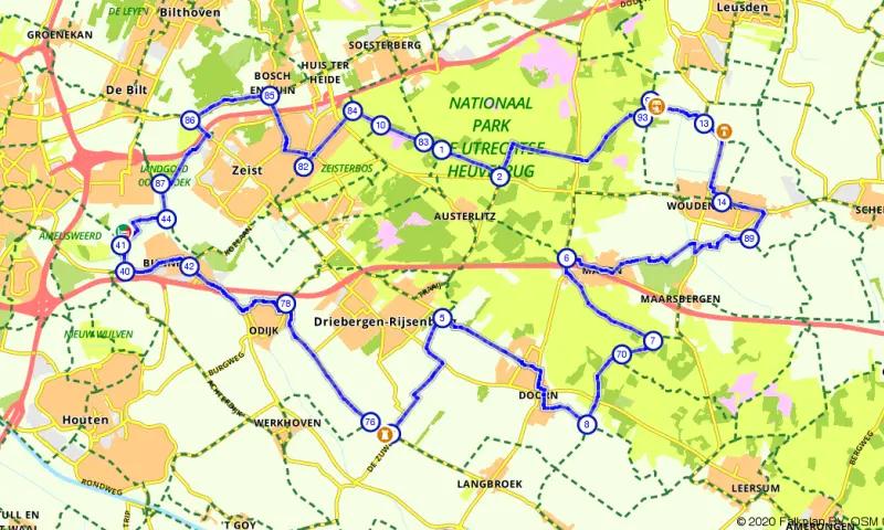 Route in Utrecht