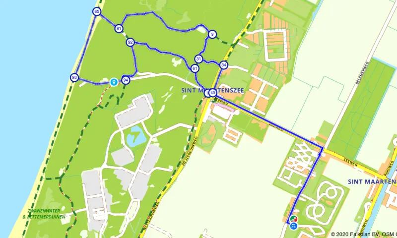 Route in Noor-Holland