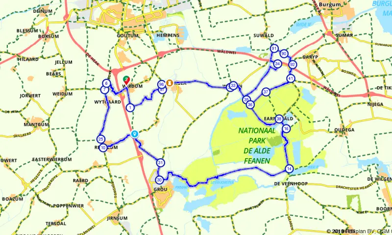 Route in Friesland