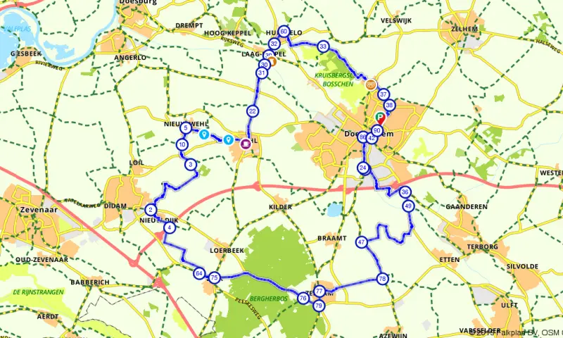 Route in Gelderland