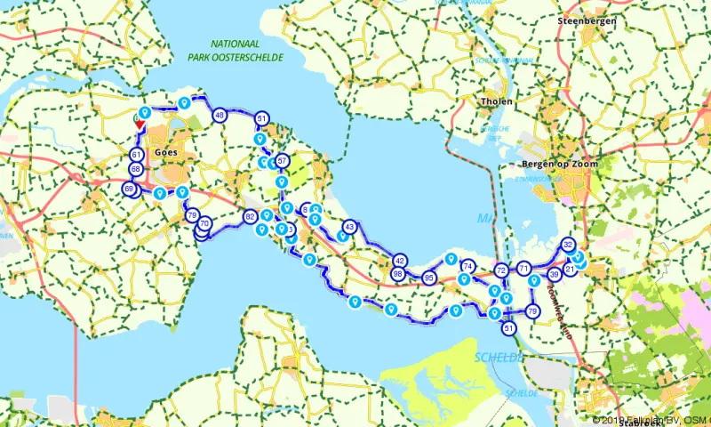Route in Zeeland