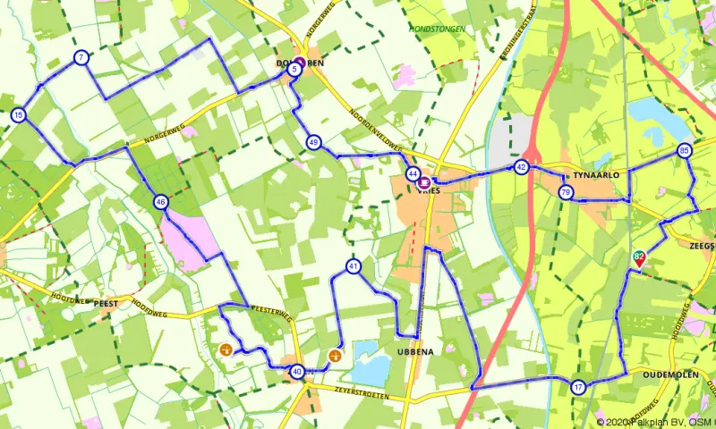 Route in Drenthe