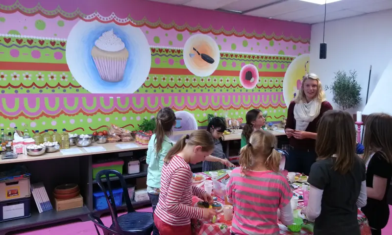 Kinderen tijdens de workshop
