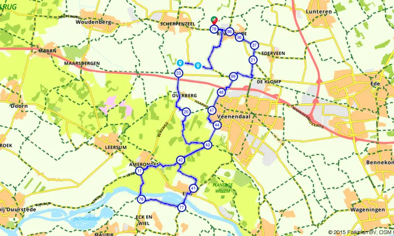 Route in Utrecht