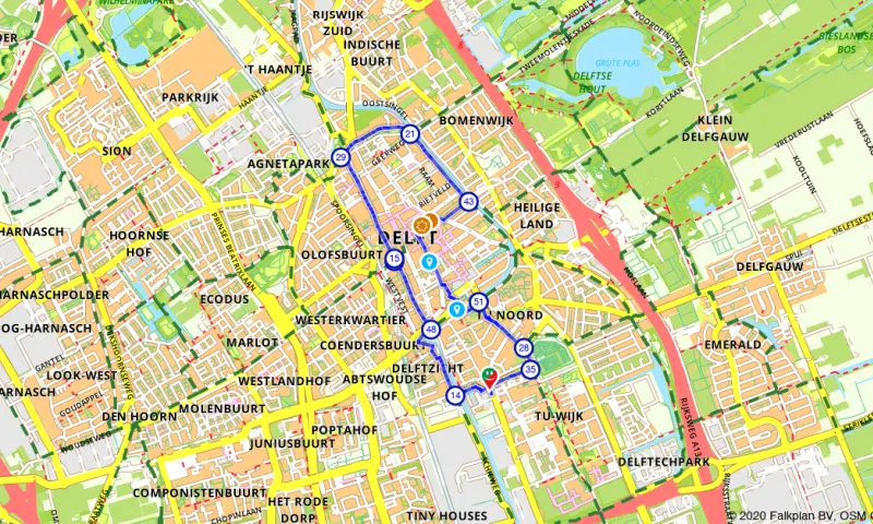 Route Zuid-Holland