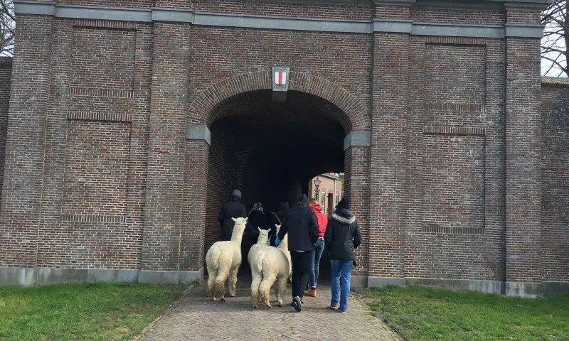 Wandelen onder de poort