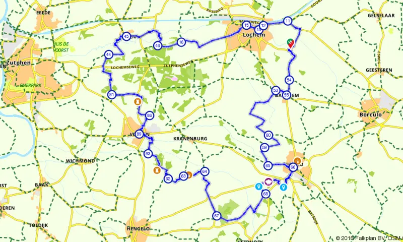Route in Gelderland