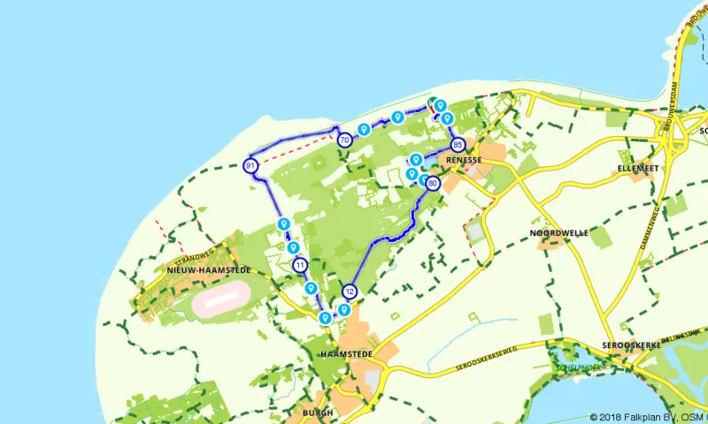 Route in Zeeland