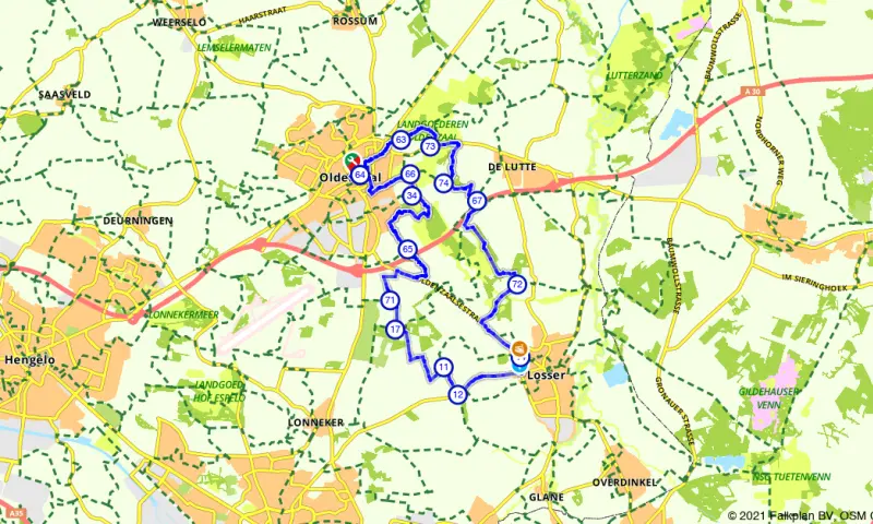 Route in Overijssel