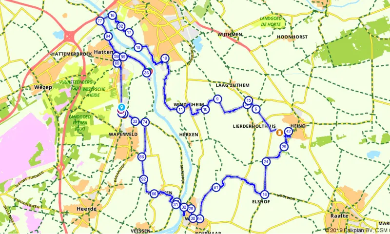 Route in Gelderland