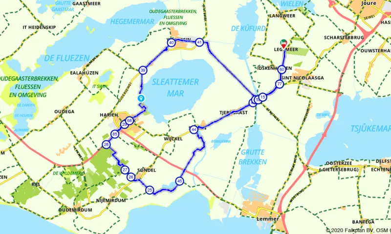 Route in Friesland