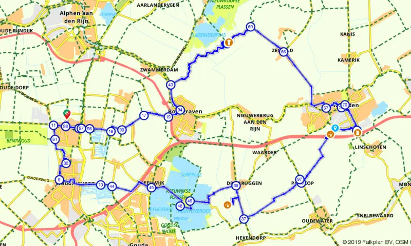Route Zuid-Holland