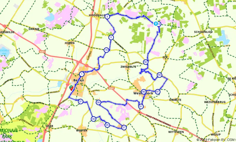 Route in Drenthe