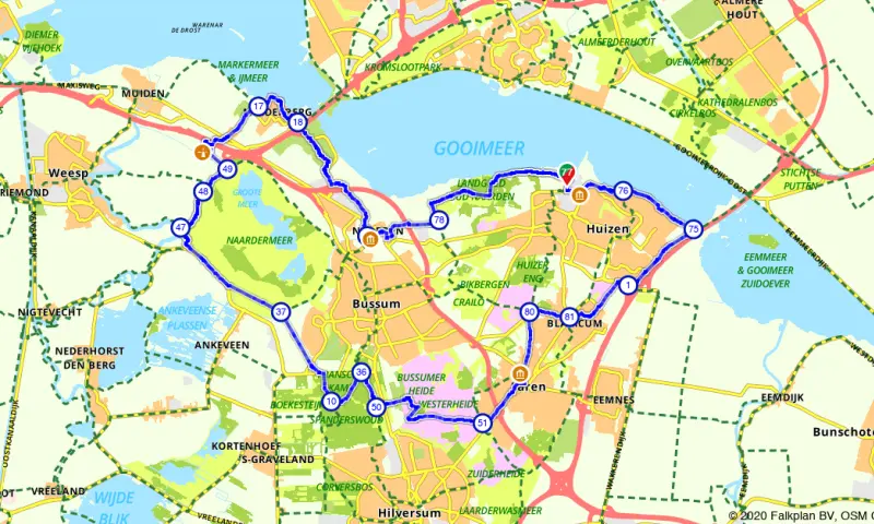 Route in Noord-Holland
