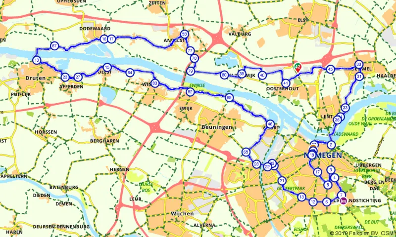 Route in Gelderland