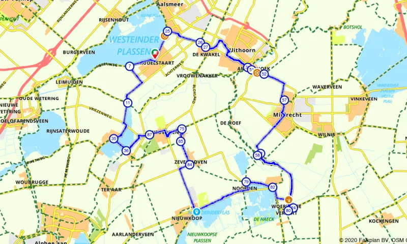 Route in Noord-Holland