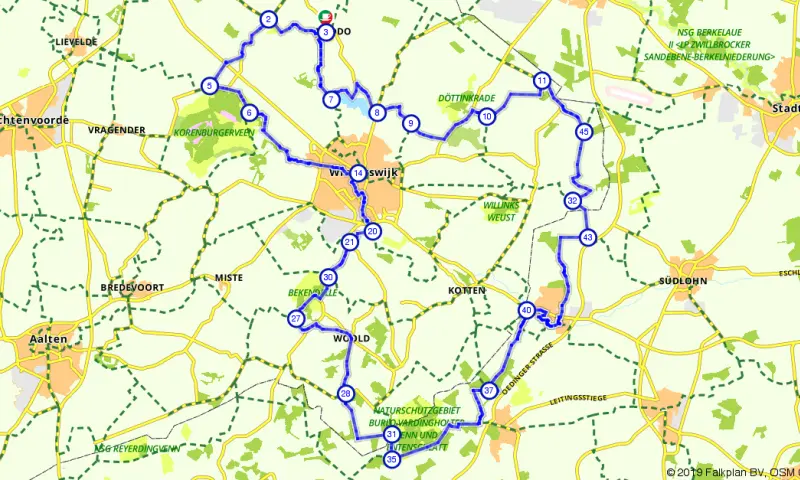 Route in Gelderland