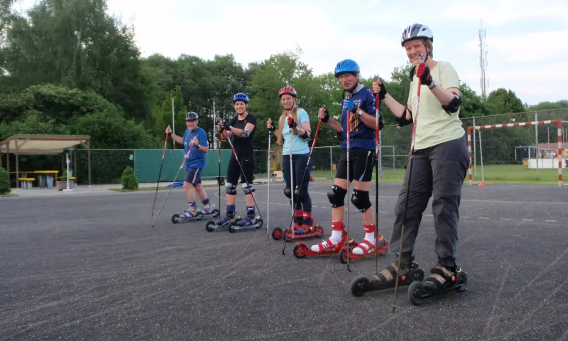 Blije bezoekers bij rolskaten