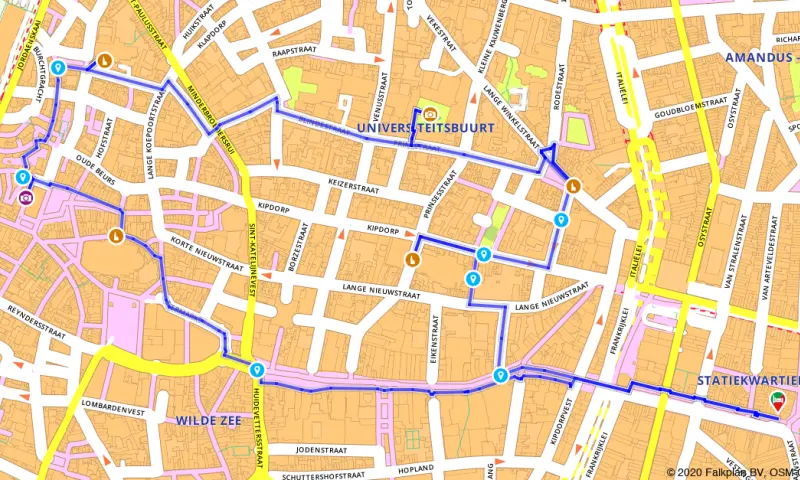 Route in het buitenland