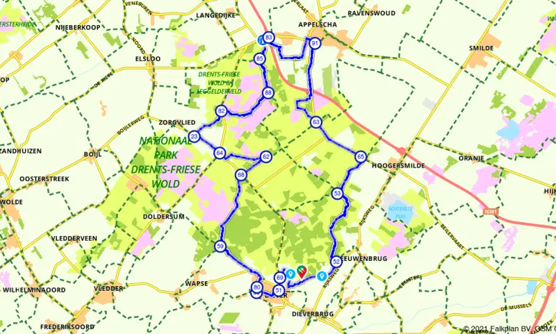 Route in Drenthe