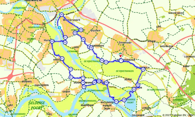Route in Gelderland
