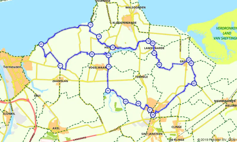 Route in Zeeland