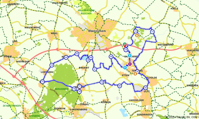 Route in Gelderland