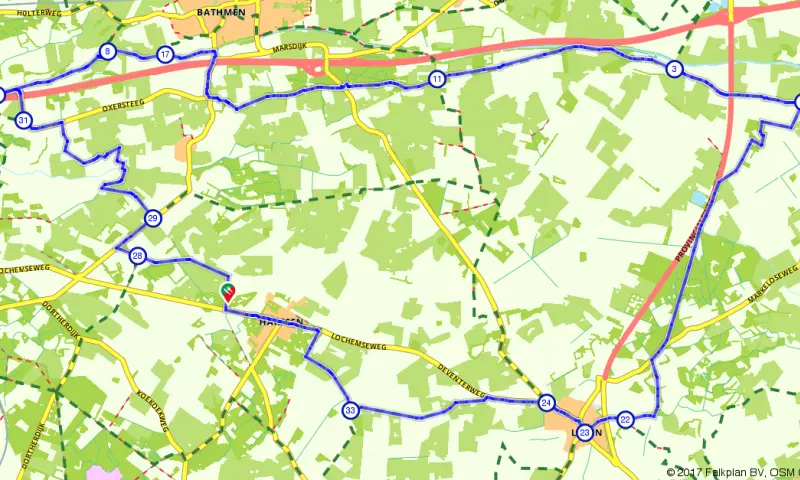 Route in Gelderland