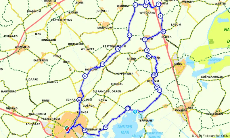 Route in Friesland