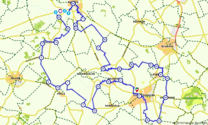 Route in Gelderland