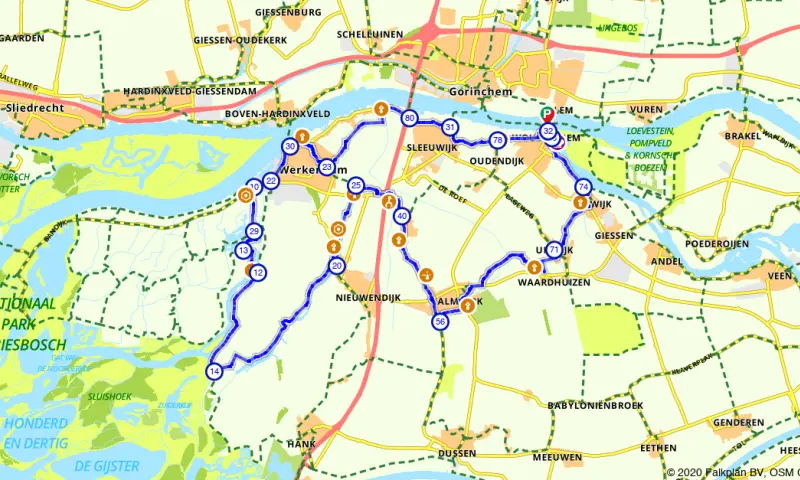 Gedichtenroute Altena Biesbosch fietsen