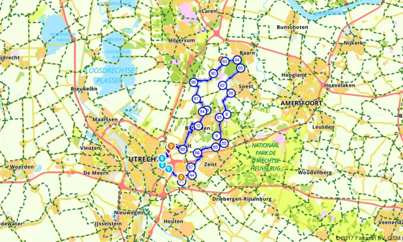 Route in Utrecht