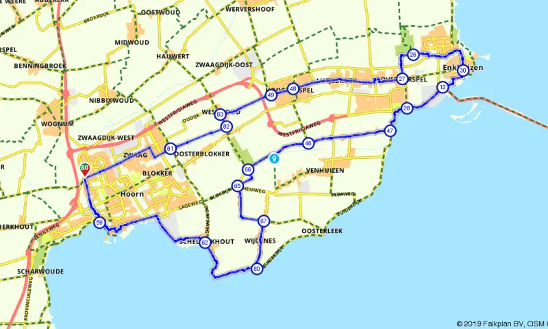 Route in Noor-Holland
