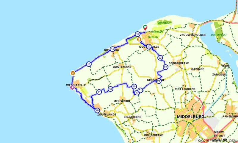 Route in Zeeland