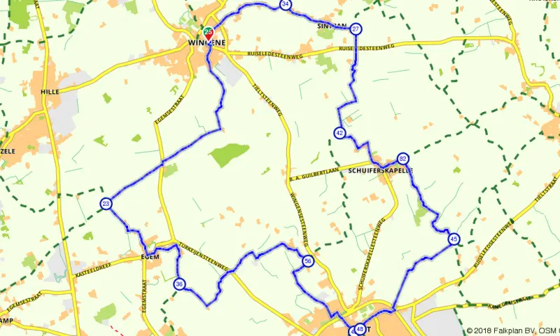 Route in het buitenland