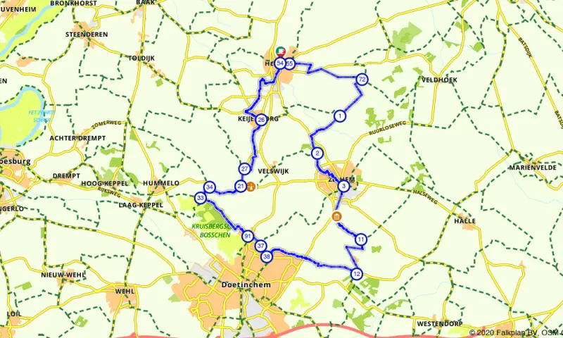Route in Gelderland