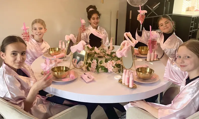 Beauty kinderfeestje thuis