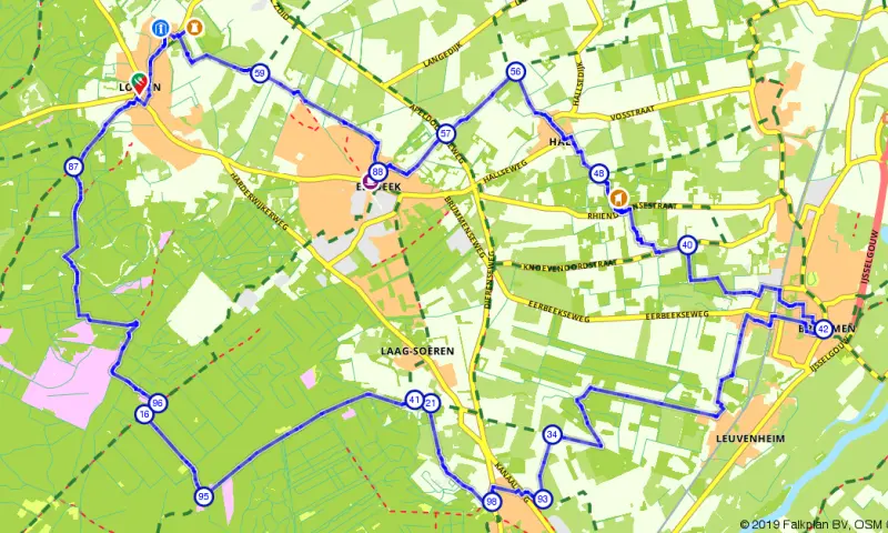 Route in Gelderland