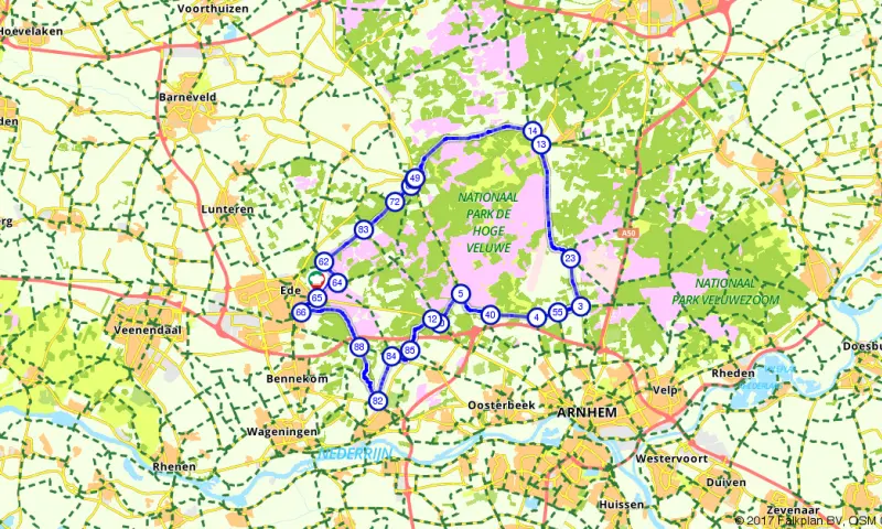 Route in Gelderland