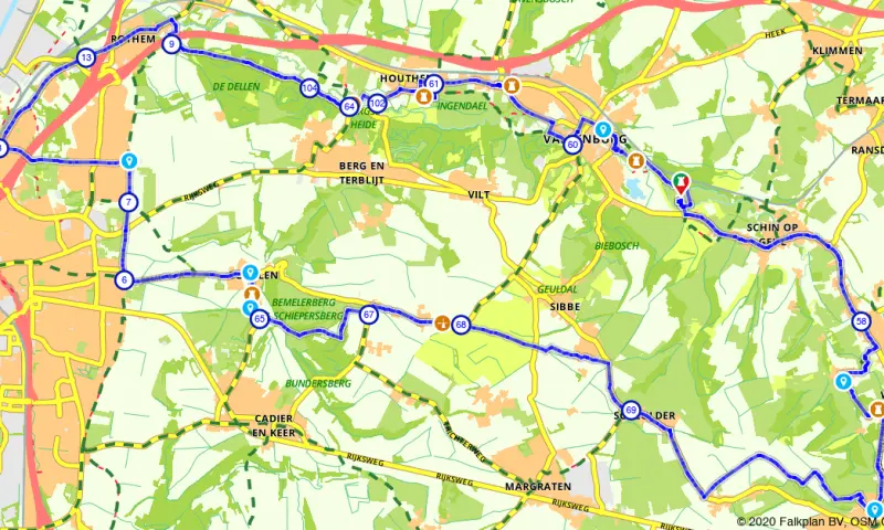 Route in Limburg