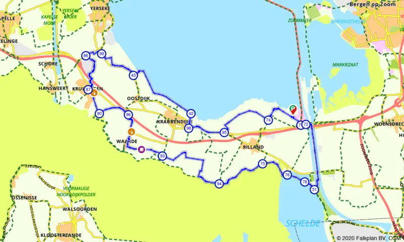 Route in Zeeland