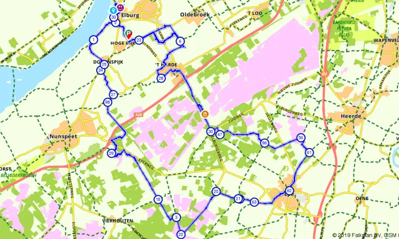 Route in Gelderland