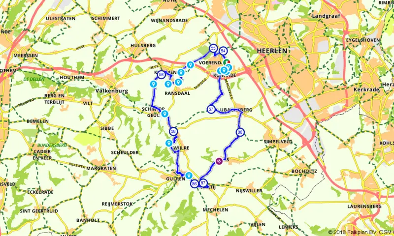 Route in Limburg