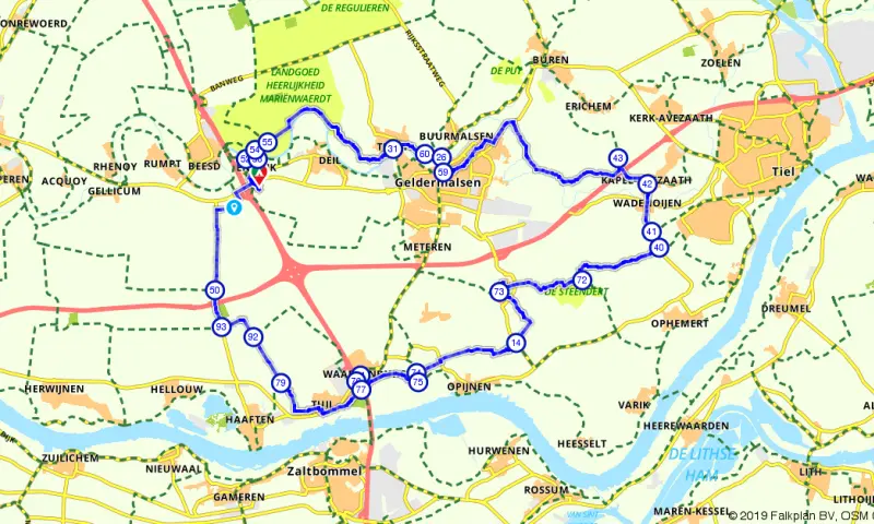 Route in Gelderland