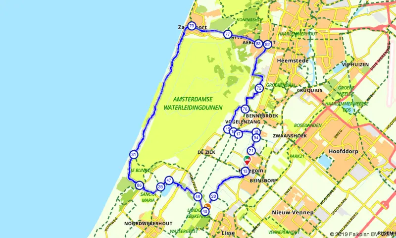 Route Zuid-Holland