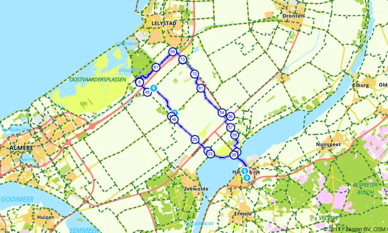 Route in Gelderland