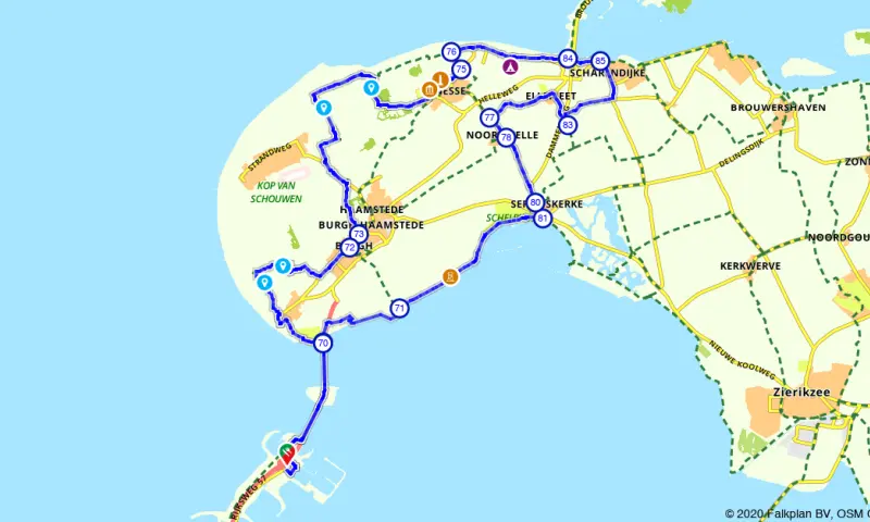 Route in Zeeland