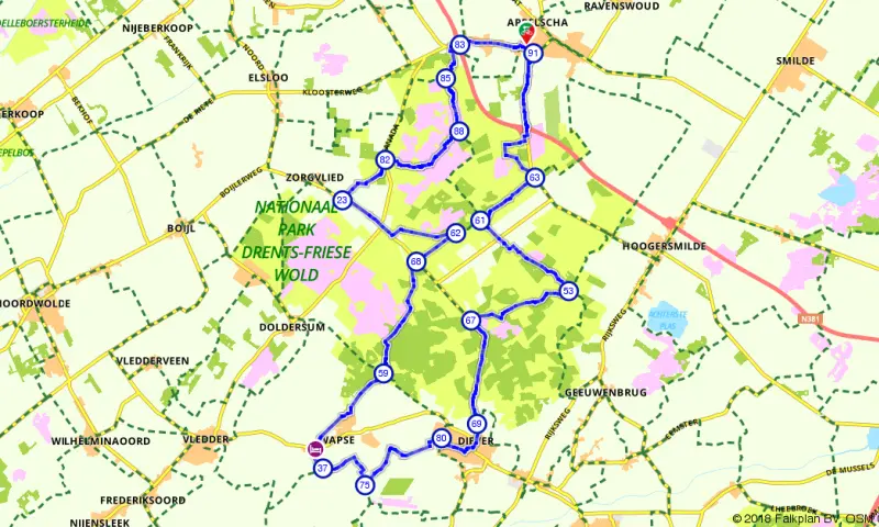 Route in Friesland